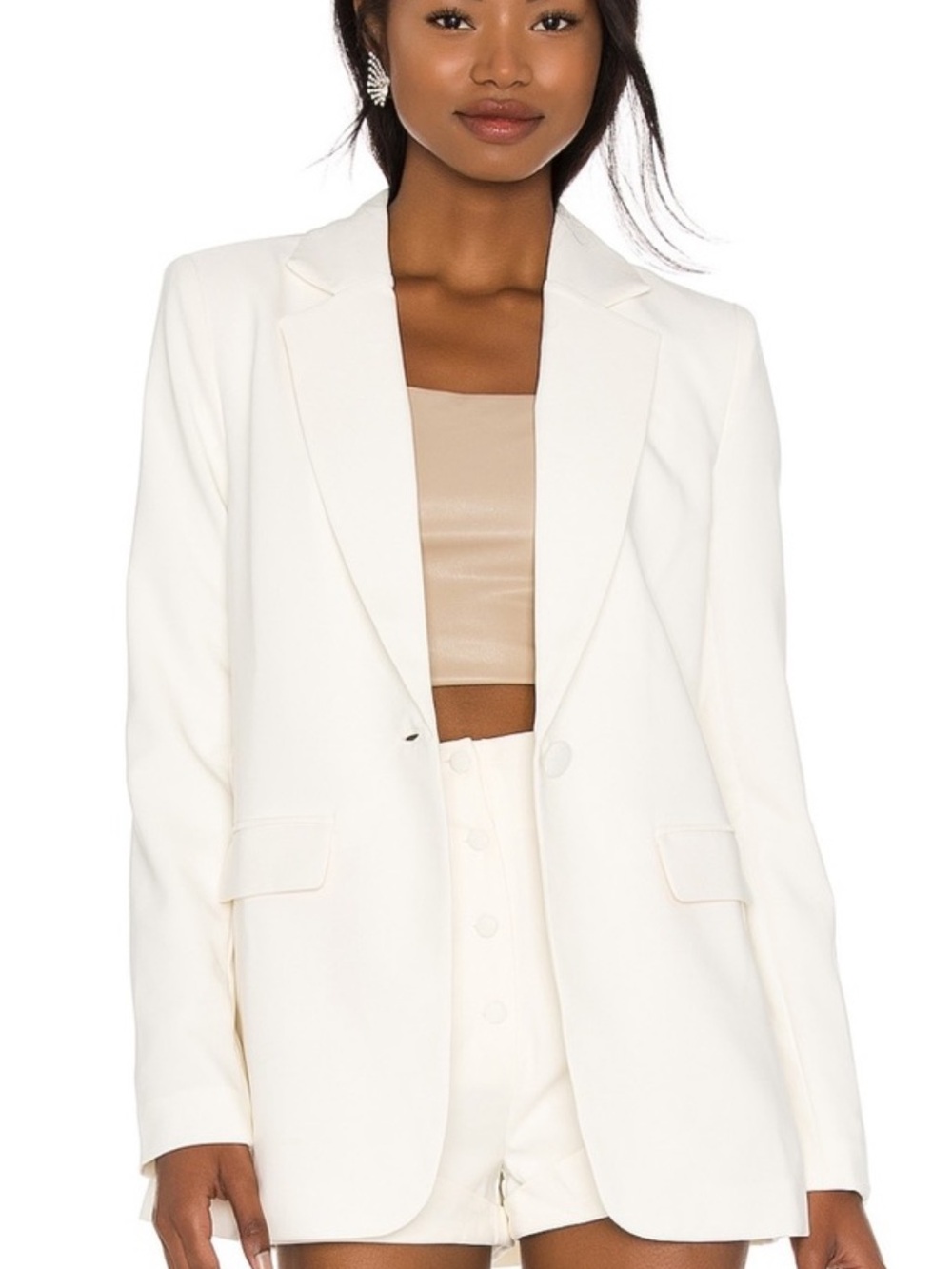 Camila Coelho Arielle Ivory Blazer Jacket